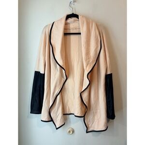 Gianni Bini Waterfall Cardigan Sweater Womans Medium Pink Open Front Soft